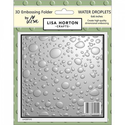 water droplets - Embossing Folder by lisa horton crafts LHCEF010